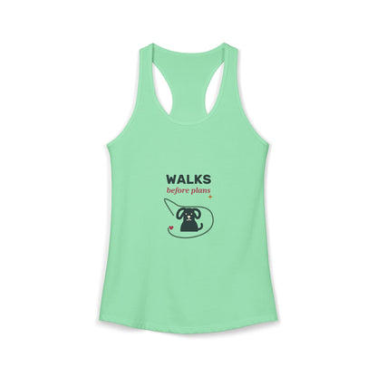 EVELE Walks Before Plans | Women's Racerback Tank