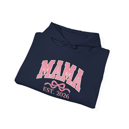 Blush Bow MAMA Est. 2026 Hoodie | Gildan 18500
