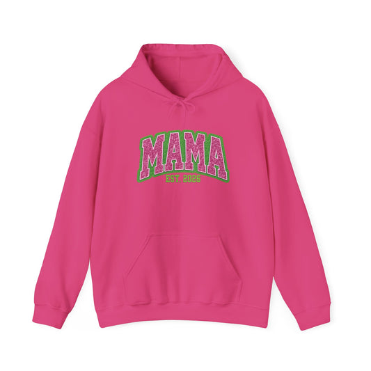 Pink & Lime MAMA Est. 2026 Hoodie | Gildan 18500