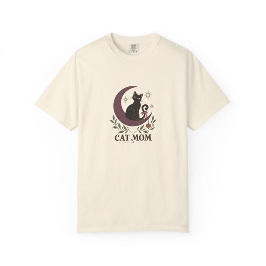Lunar Cat Mom Halloween Tee | Comfort Colors 1717
