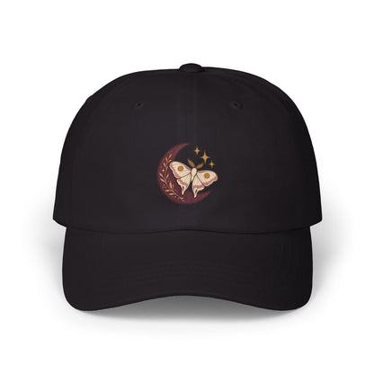 Lunar Moth Dad Cap | Moon and Stars Hat