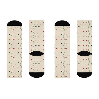 EVELE Wandering Hearts | Cushioned Crew Socks