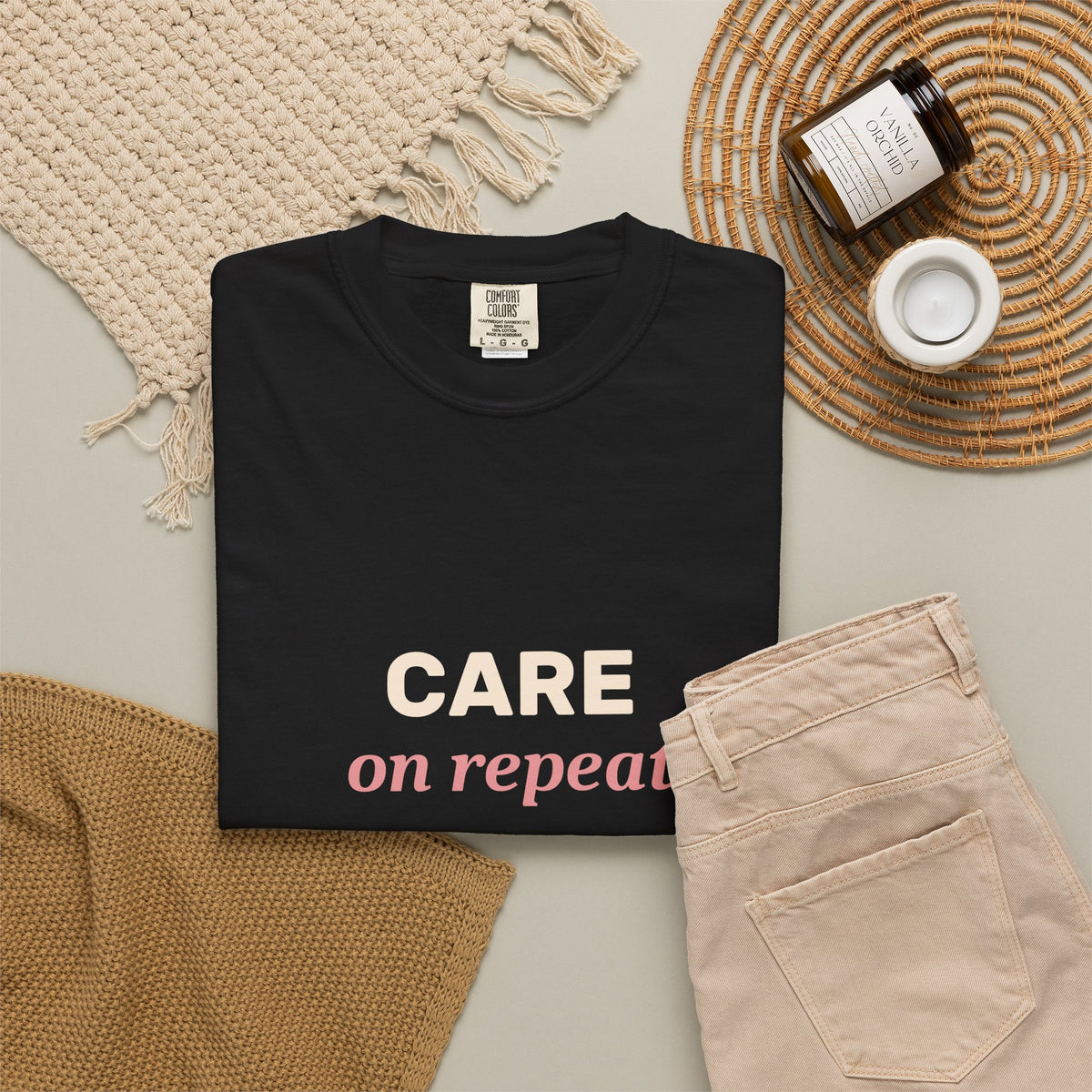 EVELE Care On Repeat | Garment-Dyed Tee