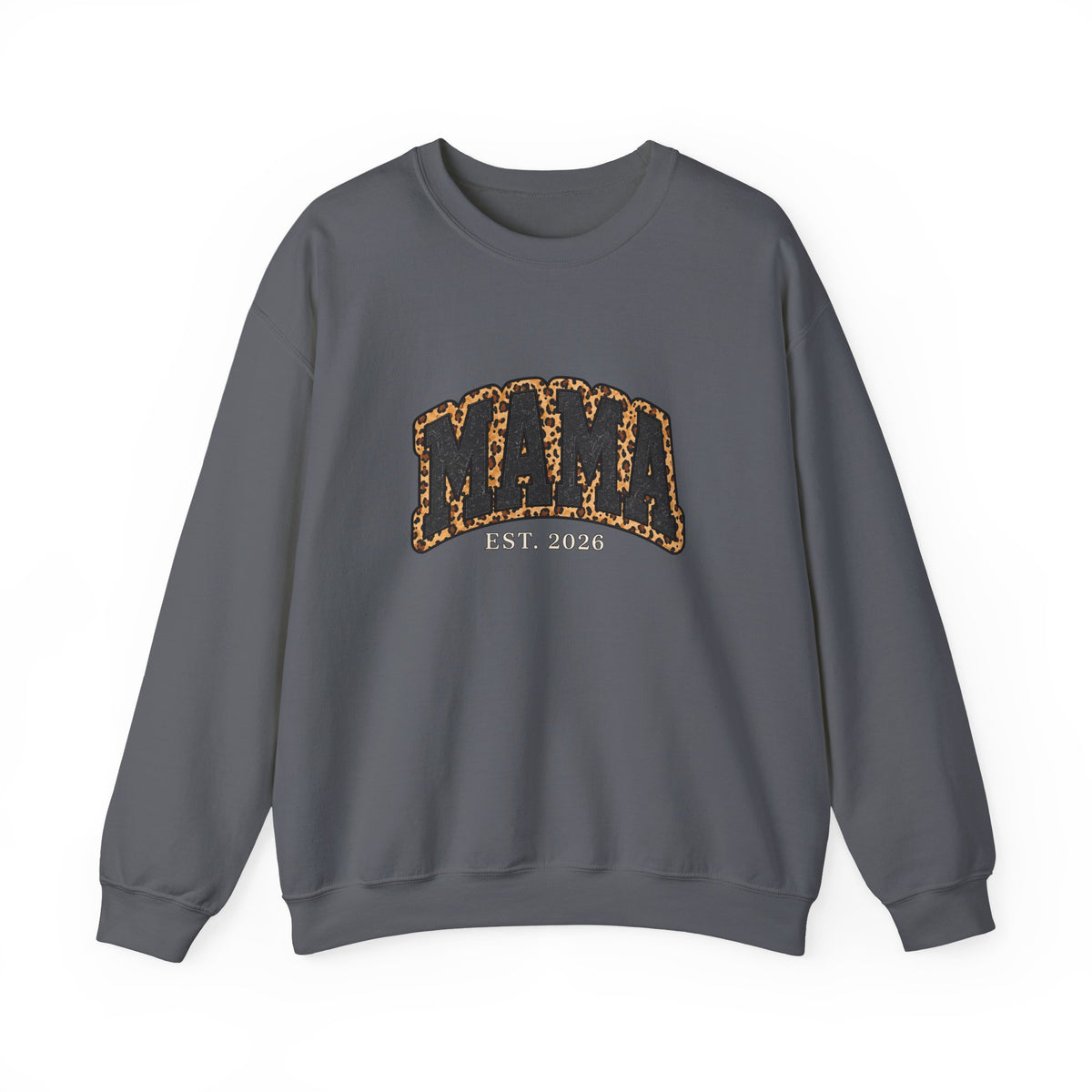 Leopard MAMA Est. 2026 Crewneck | Gildan 18000