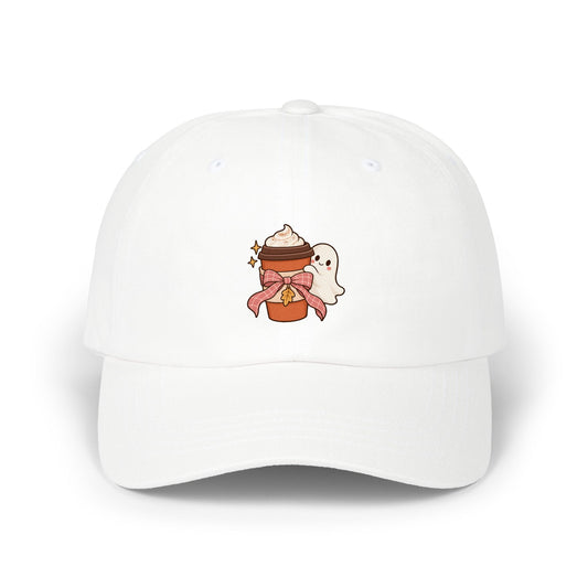 Ghost Cafe Dad Cap | Cozy Fall Coffee Hat