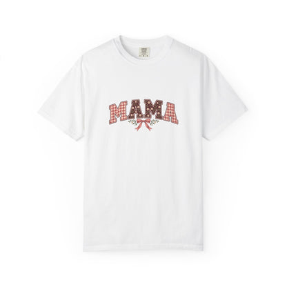MAMA Floral Gingham Tee | Comfort Colors 1717