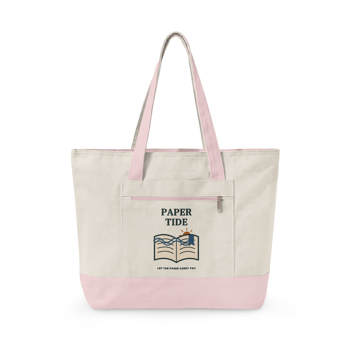 EVELE Paper Tide | Zippered Canvas Tote
