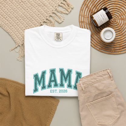 Aqua MAMA Est. 2026 Tee | Comfort Colors 1717