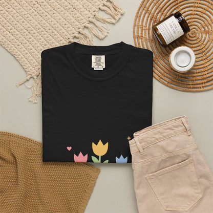 EVELE Three Little Blooms | Garment-Dyed Tee