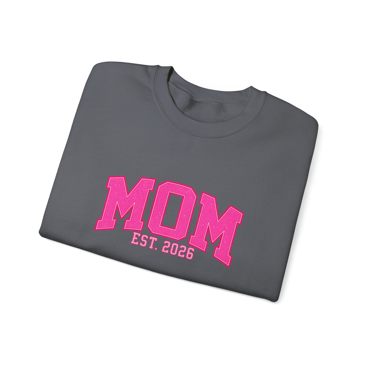 Fuchsia MOM Est. 2026 Crewneck | Gildan 18000
