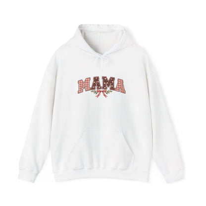 MAMA Floral Gingham Hoodie | Gildan 18500