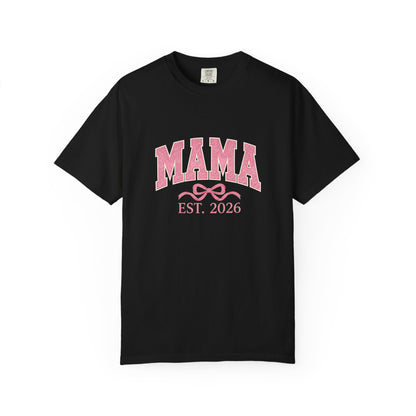 Blush Bow MAMA Est. 2026 Tee | Comfort Colors 1717