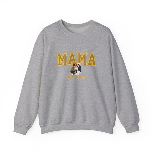 Golden Family MAMA Est. 2026 Crewneck | Gildan 18000