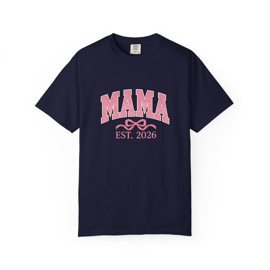 Blush Bow MAMA Est. 2026 Tee | Comfort Colors 1717
