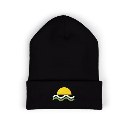 Tide Rise Embroidered Beanie | Coastal Cuff Hat | EVELE Gallery