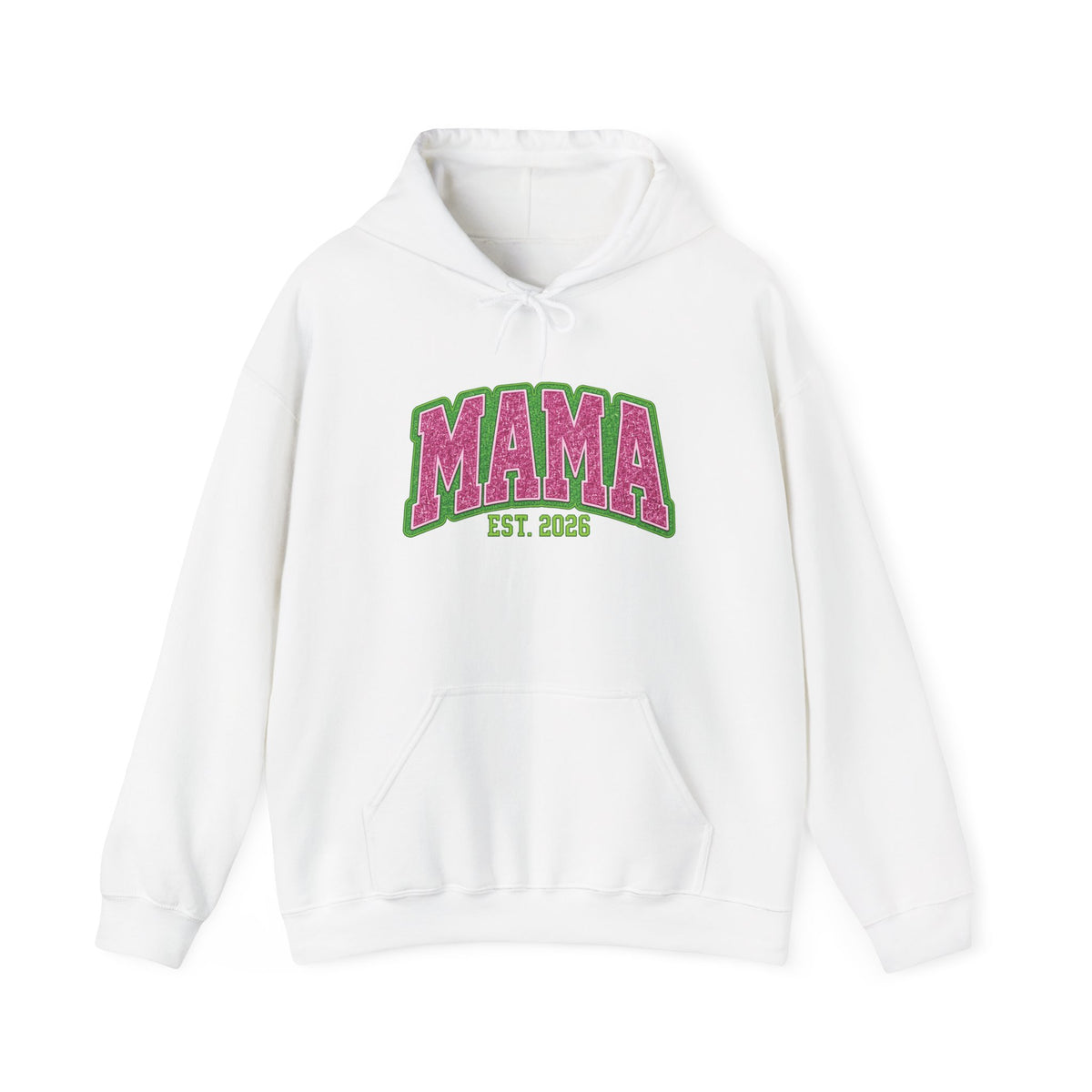 Pink & Lime MAMA Est. 2026 Hoodie | Gildan 18500