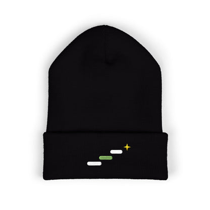 Trail Steps Embroidered Beanie | Hiking Cuff Hat | EVELE Gallery