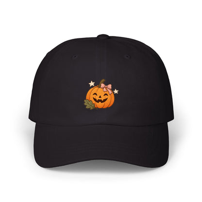 Bow Pumpkin Dad Cap | Cute Fall Halloween Hat