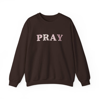 Pray Patchwork Crewneck Sweatshirt — EVELE Edit | Gildan 18000