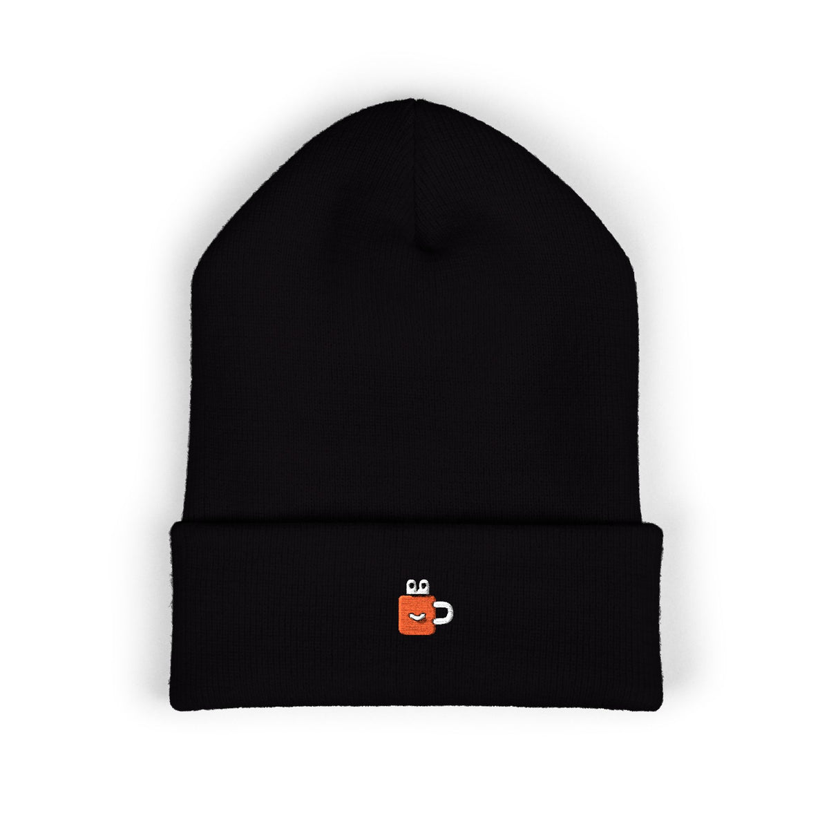 Ghost Cafe Embroidered Beanie | Cozy Coffee Hat