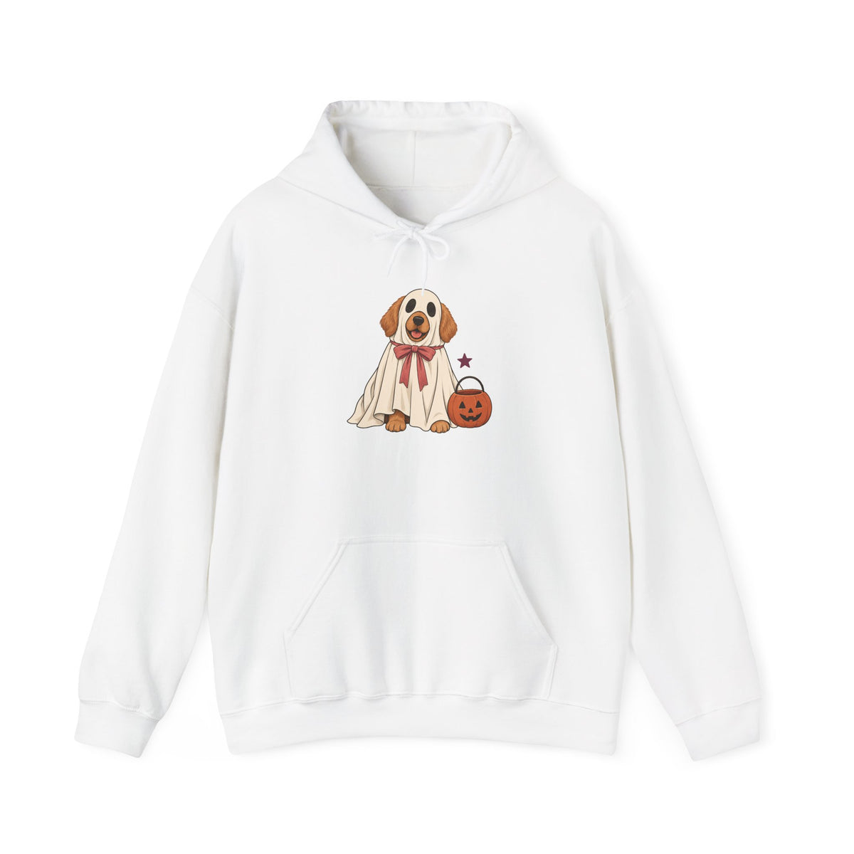 Ghost Dog Halloween Hoodie | Gildan 18500