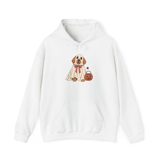 Ghost Dog Halloween Hoodie | Gildan 18500