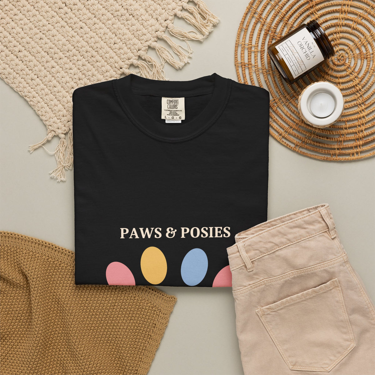 EVELE Paws And Posies | Garment-Dyed Tee