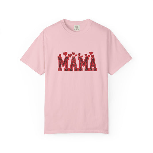 Cherry Hearts MAMA Tee | Comfort Colors 1717