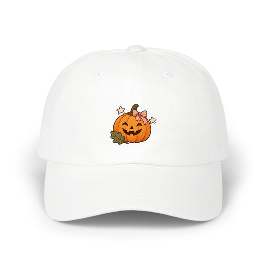Bow Pumpkin Dad Cap | Cute Fall Halloween Hat