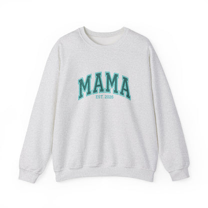 Aqua MAMA Est. 2026 Crewneck | Gildan 18000