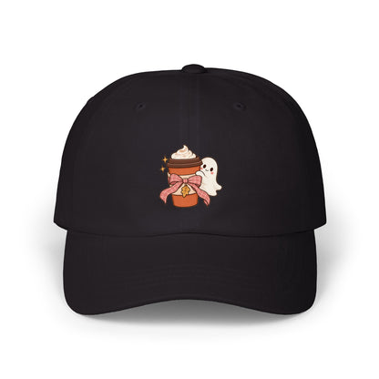 Ghost Cafe Dad Cap | Cozy Fall Coffee Hat