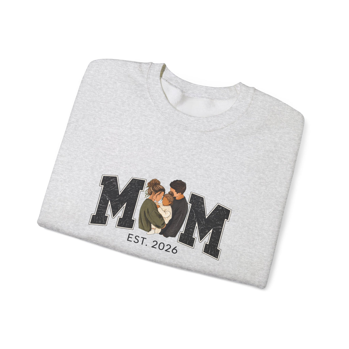 Family MOM Est. 2026 Crewneck | Gildan 18000