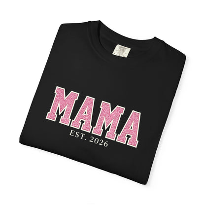 Emerald & Blush MAMA Est. 2026 Tee | Comfort Colors 1717