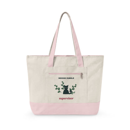 EVELE Indoor Jungle Supervisor | Zippered Canvas Tote
