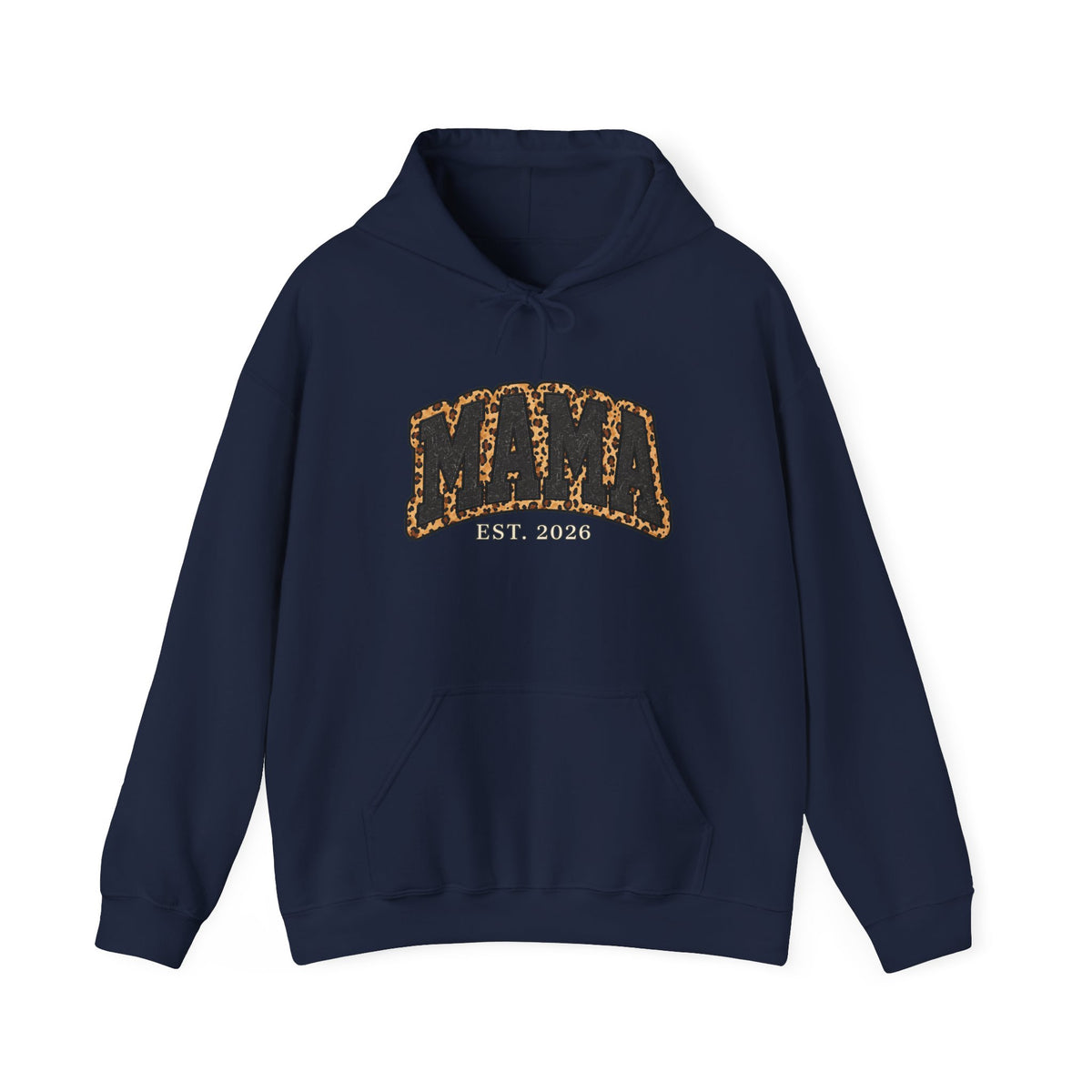 Leopard MAMA Est. 2026 Hoodie | Gildan 18500