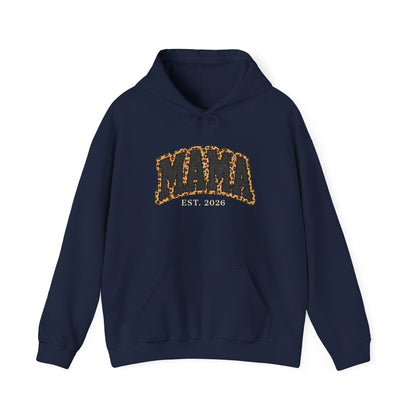 Leopard MAMA Est. 2026 Hoodie | Gildan 18500