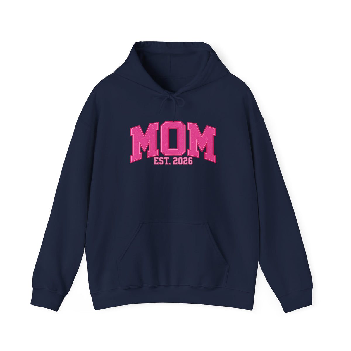 Fuchsia MOM Est. 2026 Hoodie | Gildan 18500
