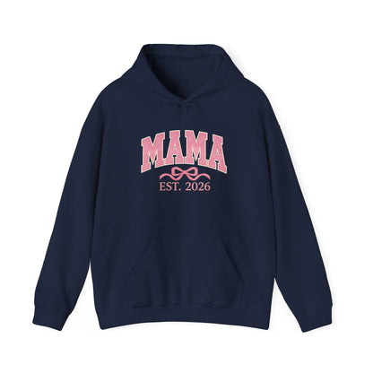 Blush Bow MAMA Est. 2026 Hoodie | Gildan 18500