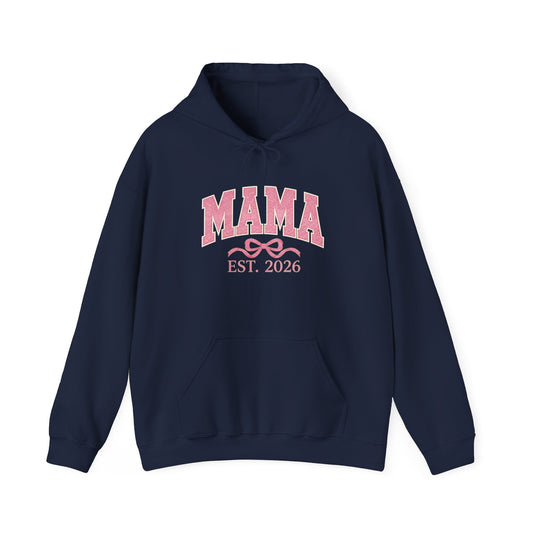 Blush Bow MAMA Est. 2026 Hoodie | Gildan 18500