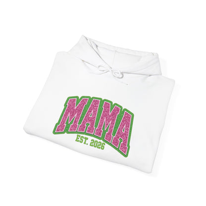Pink & Lime MAMA Est. 2026 Hoodie | Gildan 18500