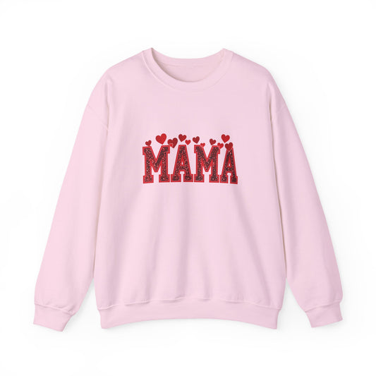 Cherry Hearts MAMA Crewneck | Gildan 18000