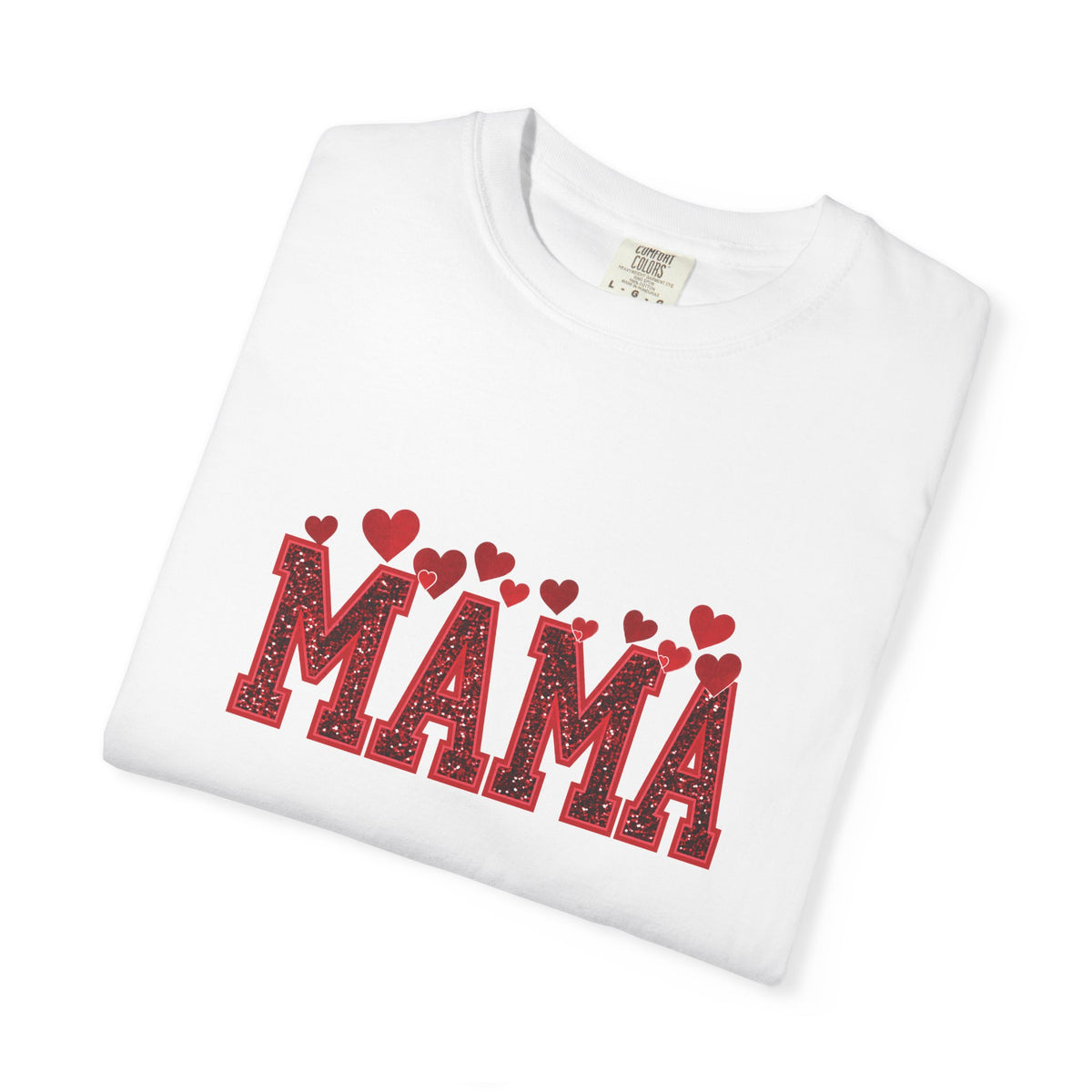 Cherry Hearts MAMA Tee | Comfort Colors 1717