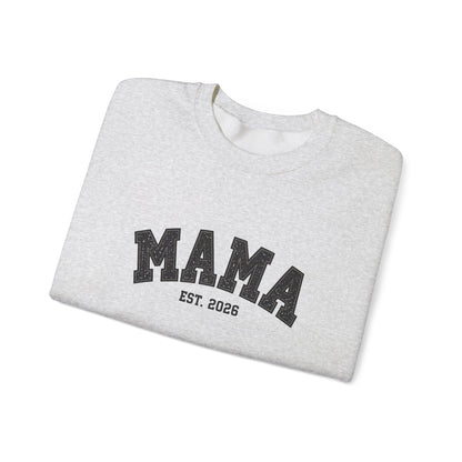 Classic Black MAMA Est. 2026 Crewneck | Gildan 18000