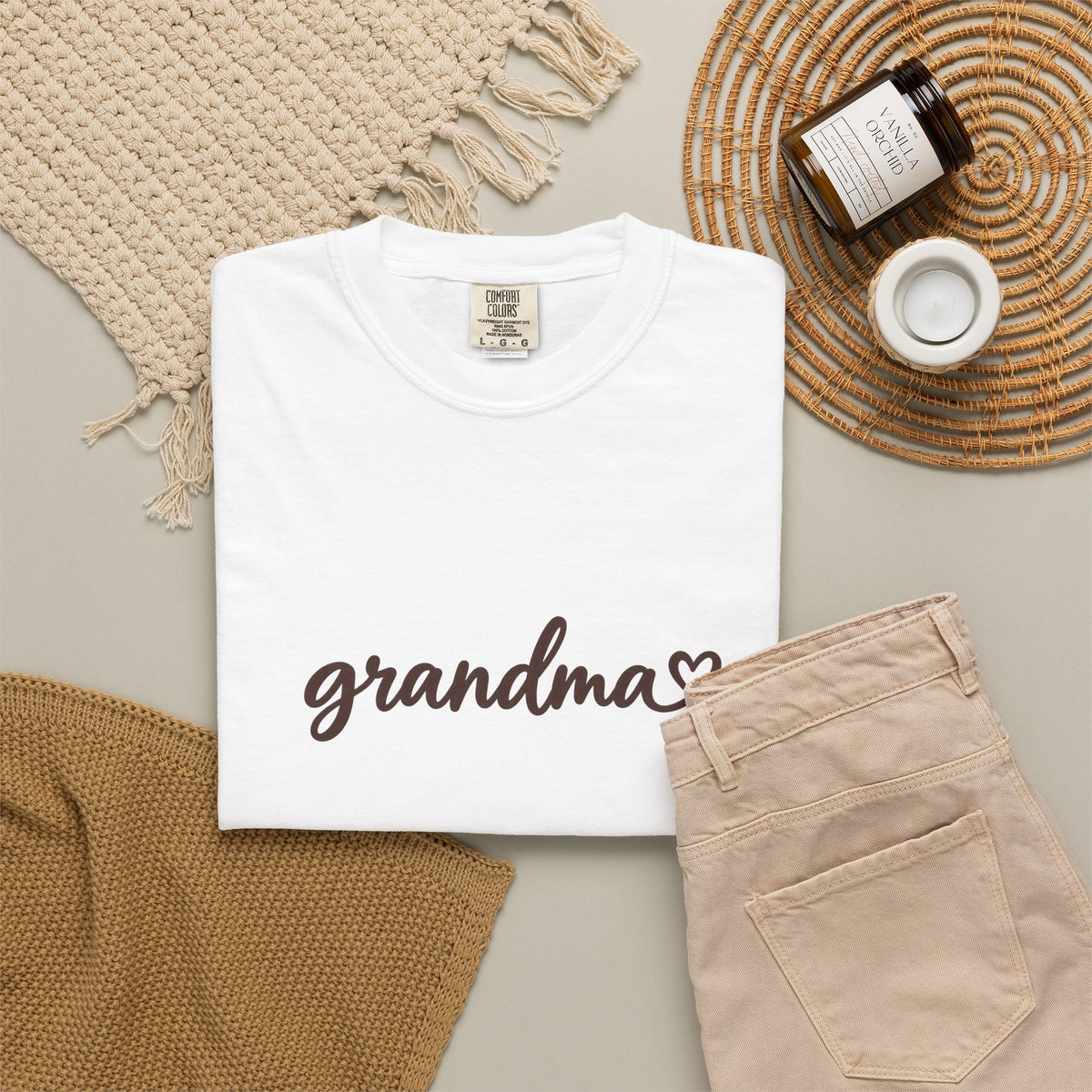 GRANDMA Heartline Tee | Comfort Colors 1717