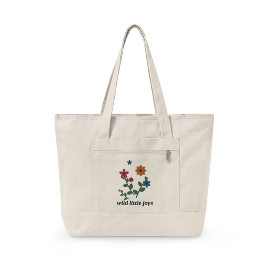 EVELE Wild Little Joys | Zippered Canvas Tote