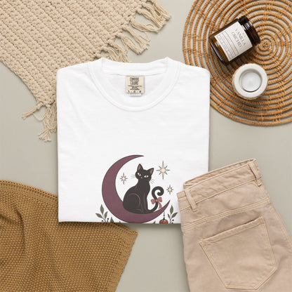 Lunar Cat Mom Halloween Tee | Comfort Colors 1717
