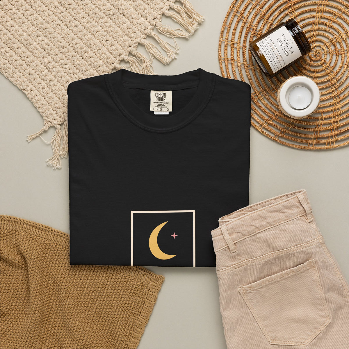 EVELE Moonlit Margin | Garment-Dyed Tee
