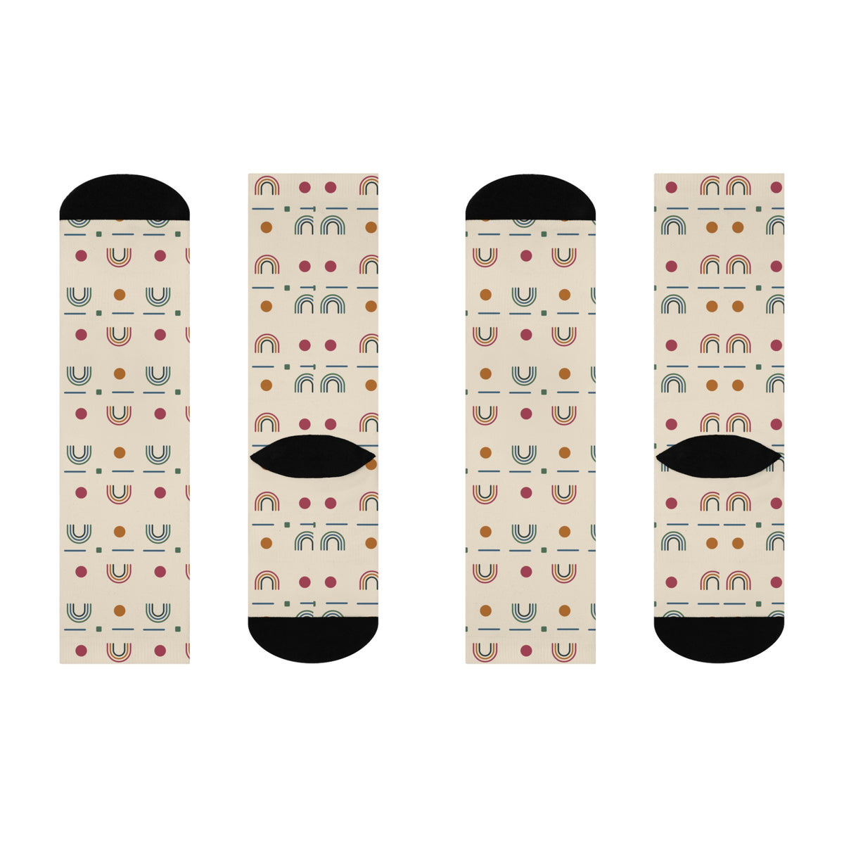 EVELE Soft Geometry | Cushioned Crew Socks