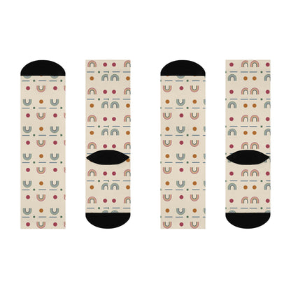 EVELE Soft Geometry | Cushioned Crew Socks