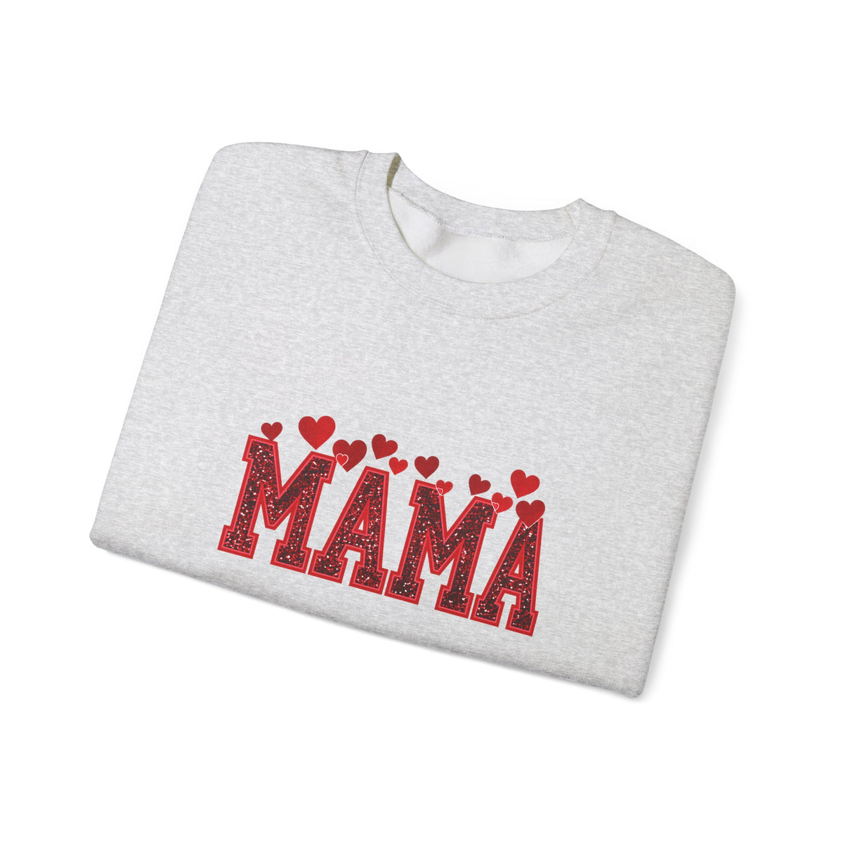 Cherry Hearts MAMA Crewneck | Gildan 18000
